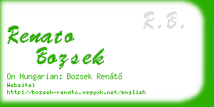 renato bozsek business card