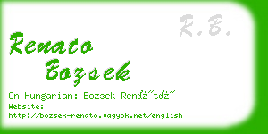 renato bozsek business card